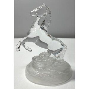 Rearing Horse Crystal Figurine Sculpture